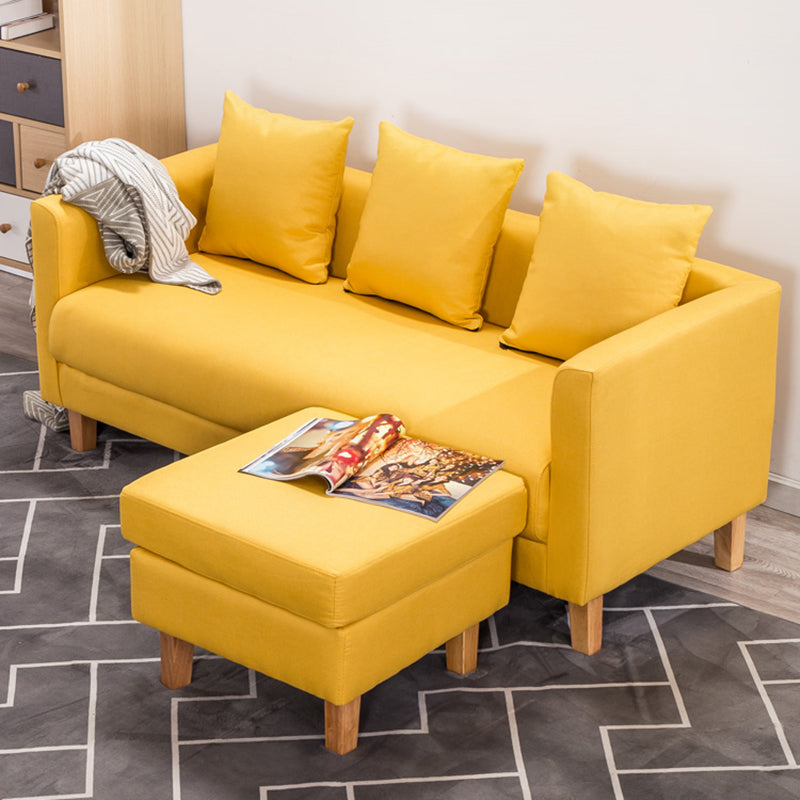 Chesterfield Modern Cushions Sofa Tuxedo Arm 4 Wood Legs Sofa Clearhalo 'furn' 'furn_sofas' 'Furniture' 'furniture_sofas' 'kitchen' 'kitchen_sofas' 'Living Room Furniture' 'Sofa' 'sofas' 4607433
