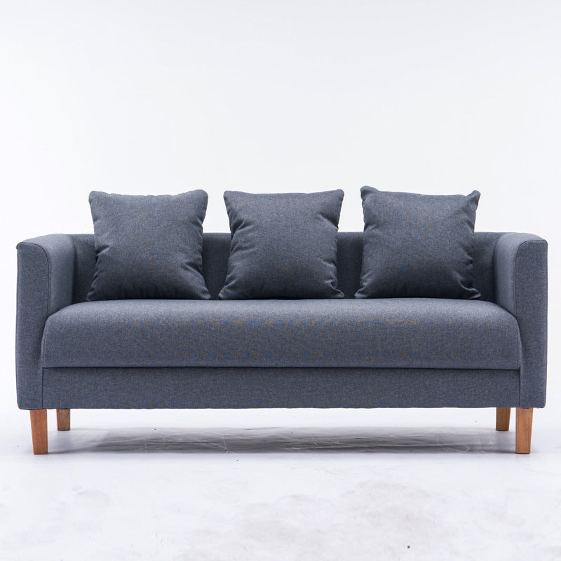 Chesterfield Modern Cushions Sofa Tuxedo Arm 4 Wood Legs Sofa Gray Clearhalo 'furn' 'furn_sofas' 'Furniture' 'furniture_sofas' 'kitchen' 'kitchen_sofas' 'Living Room Furniture' 'Sofa' 'sofas' 4607435