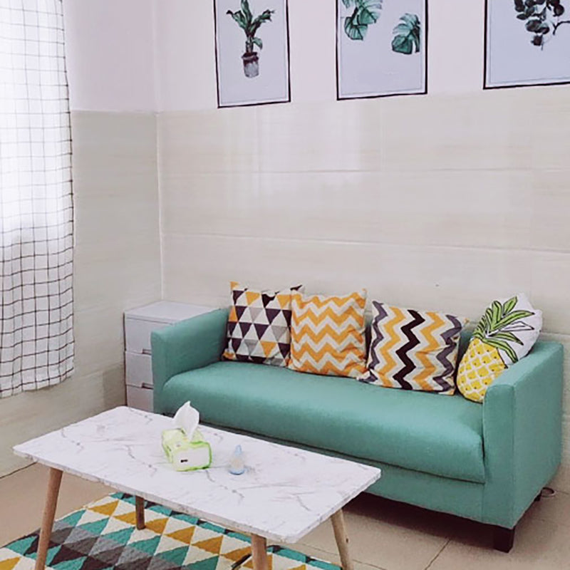 Chesterfield Modern Cushions Sofa Tuxedo Arm 4 Wood Legs Sofa 59"L x 24"W x 24"H Green Clearhalo 'furn' 'furn_sofas' 'Furniture' 'furniture_sofas' 'kitchen' 'kitchen_sofas' 'Living Room Furniture' 'Sofa' 'sofas' 4607437