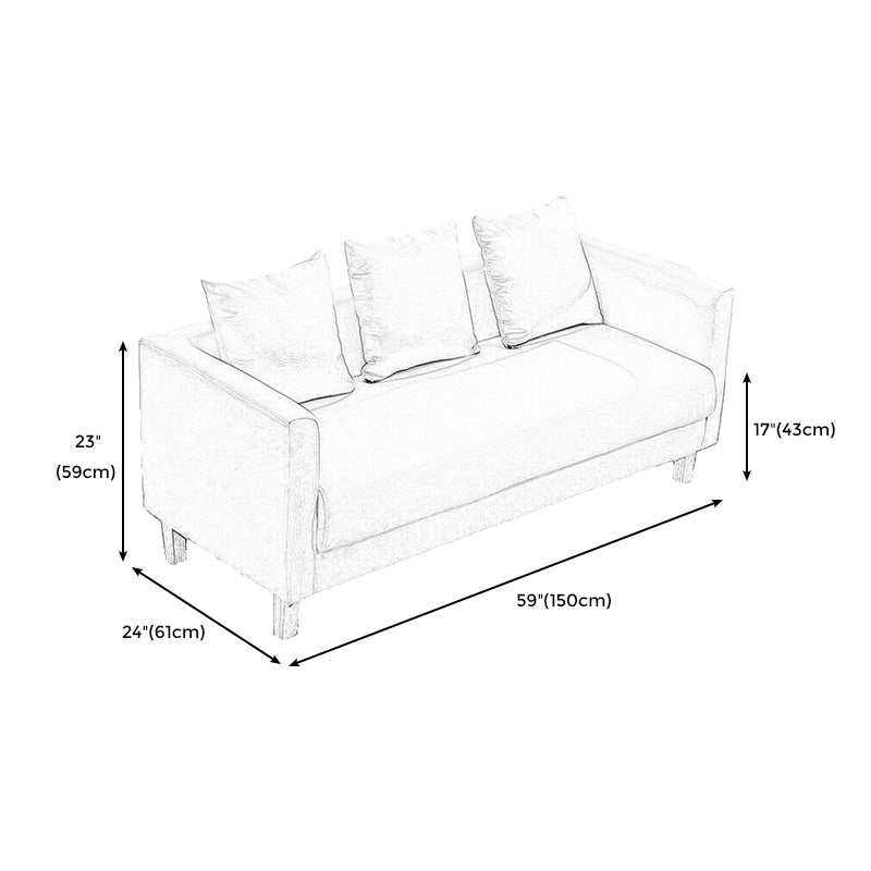 Chesterfield Modern Cushions Sofa Tuxedo Arm 4 Wood Legs Sofa Clearhalo 'furn' 'furn_sofas' 'Furniture' 'furniture_sofas' 'kitchen' 'kitchen_sofas' 'Living Room Furniture' 'Sofa' 'sofas' 4607446