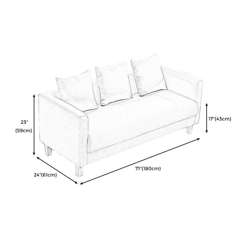 Chesterfield Modern Cushions Sofa Tuxedo Arm 4 Wood Legs Sofa Clearhalo 'furn' 'furn_sofas' 'Furniture' 'furniture_sofas' 'kitchen' 'kitchen_sofas' 'Living Room Furniture' 'Sofa' 'sofas' 4607447