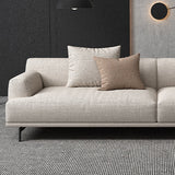 Ivory Fabric Settee Standard Charles Of London Tight Back Loveseat Clearhalo 'furn' 'furn_sofas' 'Furniture' 'furniture_sofas' 'kitchen' 'kitchen_sofas' 'Living Room Furniture' 'Sofa' 'sofas' 4607454