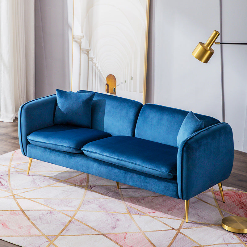 3 Seater Modern Hair Pin Legs Sofa Tuxedo Arm Chesterfield Sofa Blue Clearhalo 'Furniture' 'furniture_sofas' 'kitchen' 'kitchen_sofas' 'Living Room Furniture' 'Sofa' 'sofas' 4607488