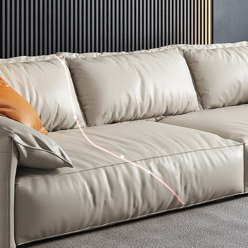 Leather Square Arm Loveseat Standard Loose Back Settee Furniture Clearhalo 'furn' 'furn_sofas' 'Furniture' 'furniture_sofas' 'kitchen' 'kitchen_sofas' 'Living Room Furniture' 'Sofa' 'sofas' 4607510