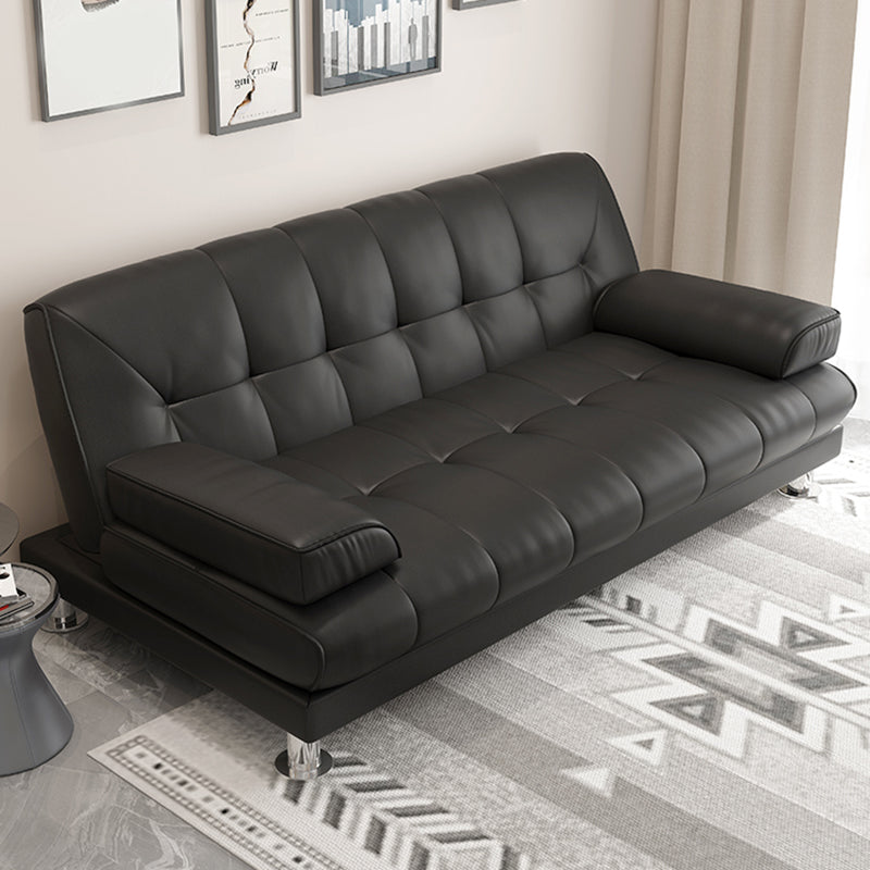 Contemporary Tufted Split-Back Convertible Sleeper Sofa for Apartment 79"L x 33.5"W x 35"H Black Clearhalo 'furn' 'furn_sofas' 'Furniture' 'furniture_sofas' 'kitchen' 'kitchen_sofas' 'Living Room Furniture' 'Sofa' 'sofas' 4607516