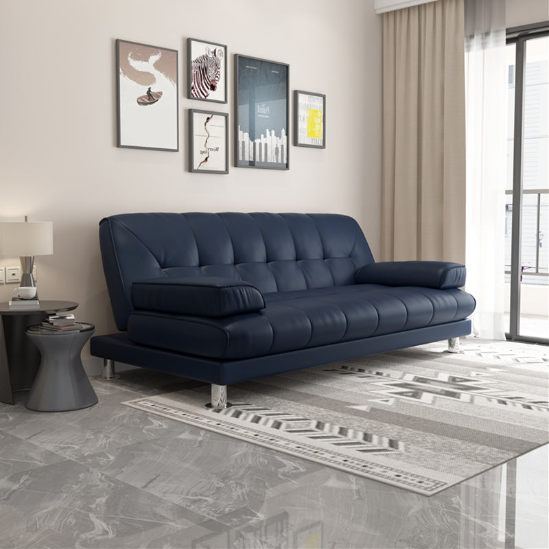 Contemporary Tufted Split-Back Convertible Sleeper Sofa for Apartment Blue Clearhalo 'furn' 'furn_sofas' 'Furniture' 'furniture_sofas' 'kitchen' 'kitchen_sofas' 'Living Room Furniture' 'Sofa' 'sofas' 4607517