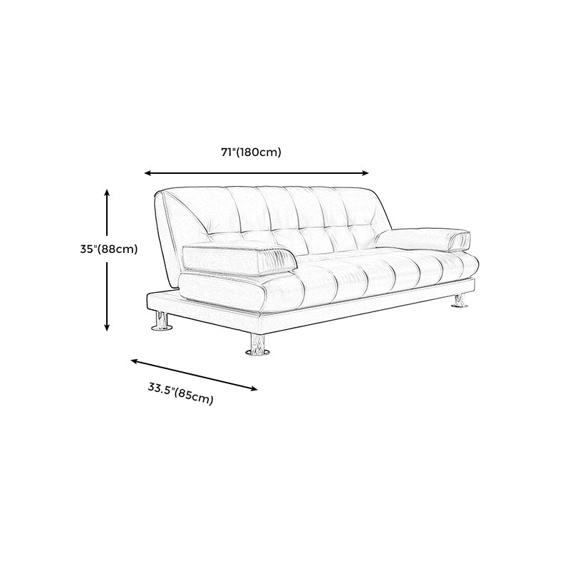 Contemporary Tufted Split-Back Convertible Sleeper Sofa for Apartment Clearhalo 'furn' 'furn_sofas' 'Furniture' 'furniture_sofas' 'kitchen' 'kitchen_sofas' 'Living Room Furniture' 'Sofa' 'sofas' 4607539