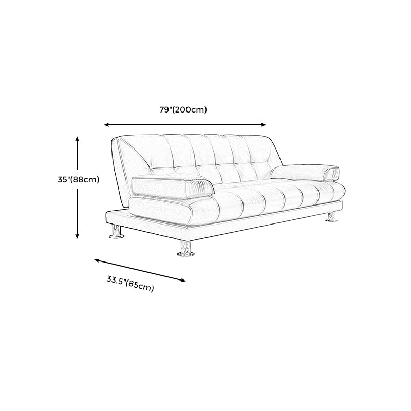 Contemporary Tufted Split-Back Convertible Sleeper Sofa for Apartment Clearhalo 'furn' 'furn_sofas' 'Furniture' 'furniture_sofas' 'kitchen' 'kitchen_sofas' 'Living Room Furniture' 'Sofa' 'sofas' 4607540