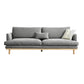 Recessed Arm Loose Back Sofa 35"W Velvet Sofa for Living Room 79"L x 35.5"W x 33"H Grey Clearhalo 'furn' 'furn_sofas' 'Furniture' 'furniture_sofas' 'kitchen' 'kitchen_sofas' 'Living Room Furniture' 'Sofa' 'sofas' 4607545