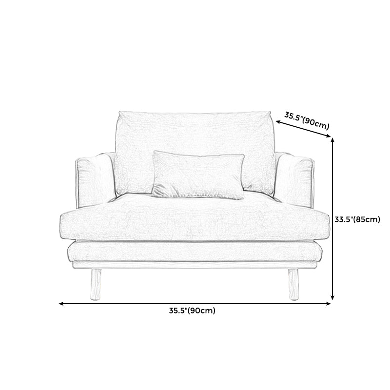 Recessed Arm Loose Back Sofa 35"W Velvet Sofa for Living Room Clearhalo 'furn' 'furn_sofas' 'Furniture' 'furniture_sofas' 'kitchen' 'kitchen_sofas' 'Living Room Furniture' 'Sofa' 'sofas' 4607556