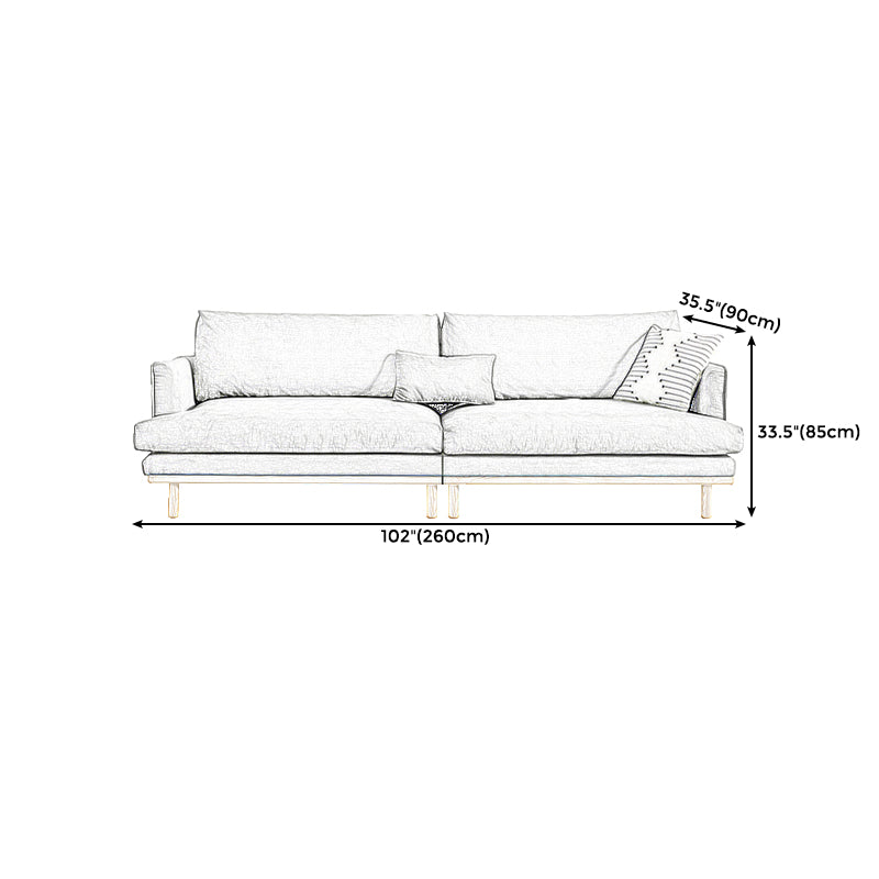 Recessed Arm Loose Back Sofa 35"W Velvet Sofa for Living Room Clearhalo 'furn' 'furn_sofas' 'Furniture' 'furniture_sofas' 'kitchen' 'kitchen_sofas' 'Living Room Furniture' 'Sofa' 'sofas' 4607560
