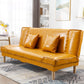 Modern Macaroon Wood 4 Legs Sofa Convertible Armless Sofe for Living Room Ginger Clearhalo 'Furniture' 'furniture_sofas' 'kitchen' 'kitchen_sofas' 'Living Room Furniture' 'Sofa' 'sofas' 4607594