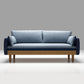 Fabric Grey 3-seat Square Arm Sofa Nordic with 2 Pillows Loveseat Blue Clearhalo 'furn' 'furn_sofas' 'Furniture' 'furniture_sofas' 'kitchen' 'kitchen_sofas' 'Living Room Furniture' 'Sofa' 'sofas' 4607606