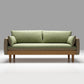 Fabric Grey 3-seat Square Arm Sofa Nordic with 2 Pillows Loveseat Green Clearhalo 'furn' 'furn_sofas' 'Furniture' 'furniture_sofas' 'kitchen' 'kitchen_sofas' 'Living Room Furniture' 'Sofa' 'sofas' 4607612