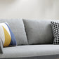 Fabric Grey 3-seat Square Arm Sofa Nordic with 2 Pillows Loveseat Clearhalo 'furn' 'furn_sofas' 'Furniture' 'furniture_sofas' 'kitchen' 'kitchen_sofas' 'Living Room Furniture' 'Sofa' 'sofas' 4607615