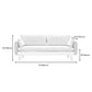 Fabric Grey 3-seat Square Arm Sofa Nordic with 2 Pillows Loveseat Clearhalo 'furn' 'furn_sofas' 'Furniture' 'furniture_sofas' 'kitchen' 'kitchen_sofas' 'Living Room Furniture' 'Sofa' 'sofas' 4607621