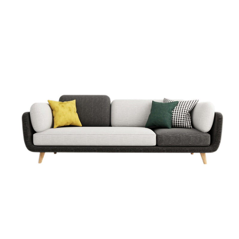 Contemporary Pillow Top Arm Reclining Loveseat for Living Room 85"L x 33.5"W x 36"H Grey Clearhalo 'furn' 'furn_sofas' 'Furniture' 'furniture_sofas' 'kitchen' 'kitchen_sofas' 'Living Room Furniture' 'Sofa' 'sofas' 4607630