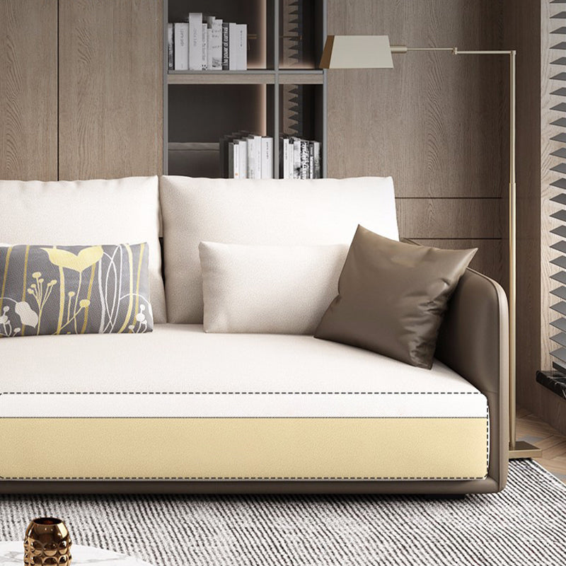 Modern Style Solid Wood Base Latex/sponge Cushion Rectangular Sofa Clearhalo 'furn' 'furn_sofas' 'Furniture' 'furniture_sofas' 'kitchen' 'kitchen_sofas' 'Living Room Furniture' 'Sofa' 'sofas' 4607650