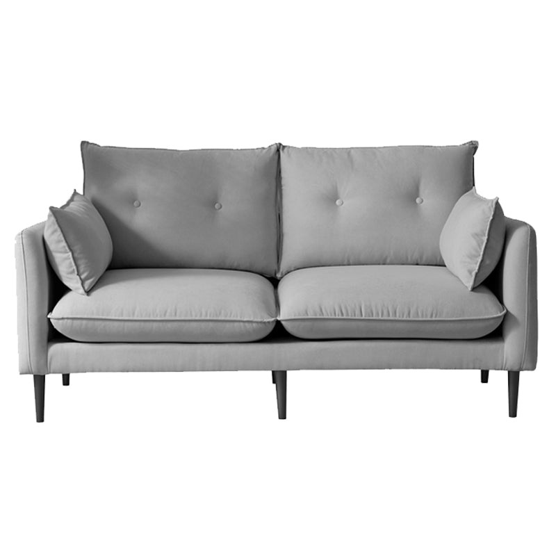 Linen Square Arm Modern Sofa with Loose Back for Living Room and Apartment Grey Clearhalo 'furn' 'furn_sofas' 'Furniture' 'furniture_sofas' 'kitchen' 'kitchen_sofas' 'Living Room Furniture' 'Sofa' 'sofas' 4607700