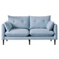 Linen Square Arm Modern Sofa with Loose Back for Living Room and Apartment Blue Purple Clearhalo 'furn' 'furn_sofas' 'Furniture' 'furniture_sofas' 'kitchen' 'kitchen_sofas' 'Living Room Furniture' 'Sofa' 'sofas' 4607704