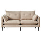 Linen Square Arm Modern Sofa with Loose Back for Living Room and Apartment 63"L x 31"W x 33"H Light Coffee Sponge Clearhalo 'furn' 'furn_sofas' 'Furniture' 'furniture_sofas' 'kitchen' 'kitchen_sofas' 'Living Room Furniture' 'Sofa' 'sofas' 4607705