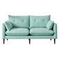 Linen Square Arm Modern Sofa with Loose Back for Living Room and Apartment Turquoise Clearhalo 'furn' 'furn_sofas' 'Furniture' 'furniture_sofas' 'kitchen' 'kitchen_sofas' 'Living Room Furniture' 'Sofa' 'sofas' 4607707