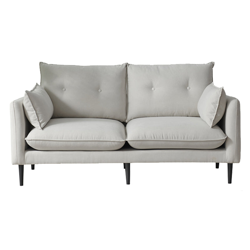 Linen Square Arm Modern Sofa with Loose Back for Living Room and Apartment Light Gray Latex Clearhalo 'furn' 'furn_sofas' 'Furniture' 'furniture_sofas' 'kitchen' 'kitchen_sofas' 'Living Room Furniture' 'Sofa' 'sofas' 4607710