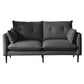 Linen Square Arm Modern Sofa with Loose Back for Living Room and Apartment Dark Gray Clearhalo 'furn' 'furn_sofas' 'Furniture' 'furniture_sofas' 'kitchen' 'kitchen_sofas' 'Living Room Furniture' 'Sofa' 'sofas' 4607712