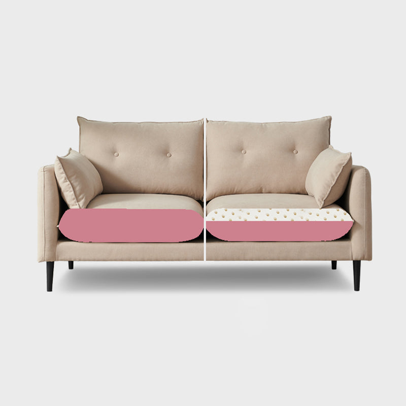 Linen Square Arm Modern Sofa with Loose Back for Living Room and Apartment Clearhalo 'furn' 'furn_sofas' 'Furniture' 'furniture_sofas' 'kitchen' 'kitchen_sofas' 'Living Room Furniture' 'Sofa' 'sofas' 4607714