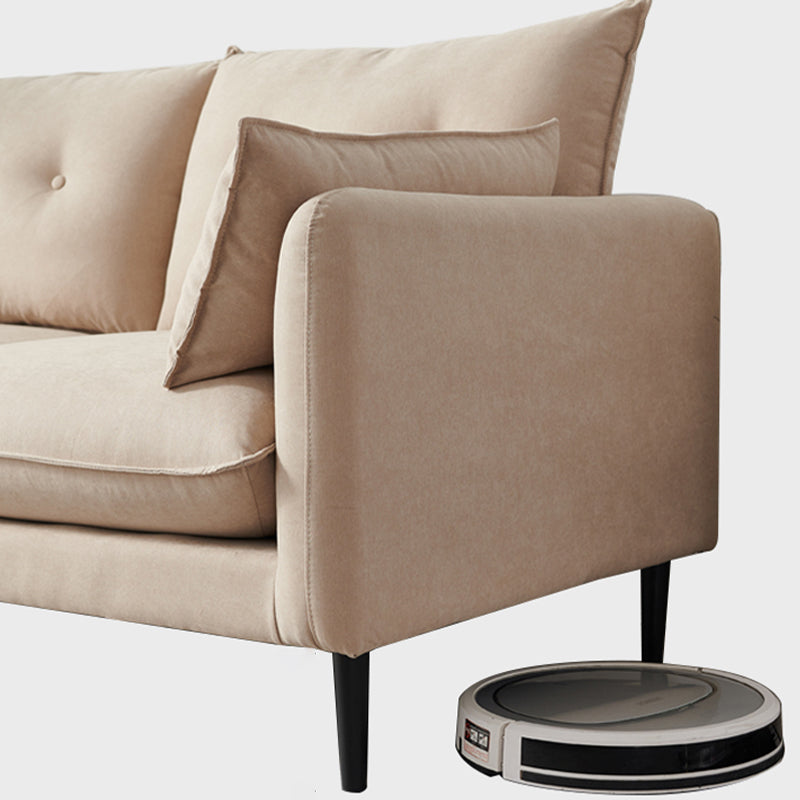 Linen Square Arm Modern Sofa with Loose Back for Living Room and Apartment Clearhalo 'furn' 'furn_sofas' 'Furniture' 'furniture_sofas' 'kitchen' 'kitchen_sofas' 'Living Room Furniture' 'Sofa' 'sofas' 4607716