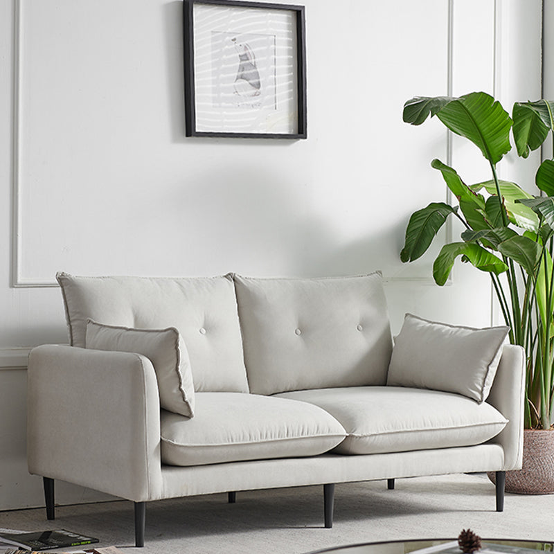 Linen Square Arm Modern Sofa with Loose Back for Living Room and Apartment Clearhalo 'furn' 'furn_sofas' 'Furniture' 'furniture_sofas' 'kitchen' 'kitchen_sofas' 'Living Room Furniture' 'Sofa' 'sofas' 4607720