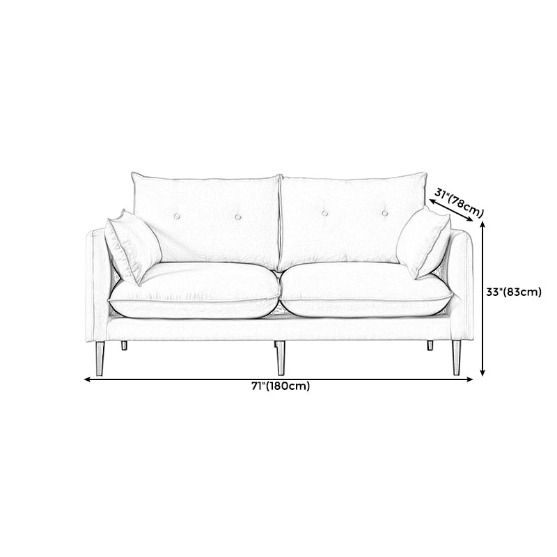 Linen Square Arm Modern Sofa with Loose Back for Living Room and Apartment Clearhalo 'furn' 'furn_sofas' 'Furniture' 'furniture_sofas' 'kitchen' 'kitchen_sofas' 'Living Room Furniture' 'Sofa' 'sofas' 4607724