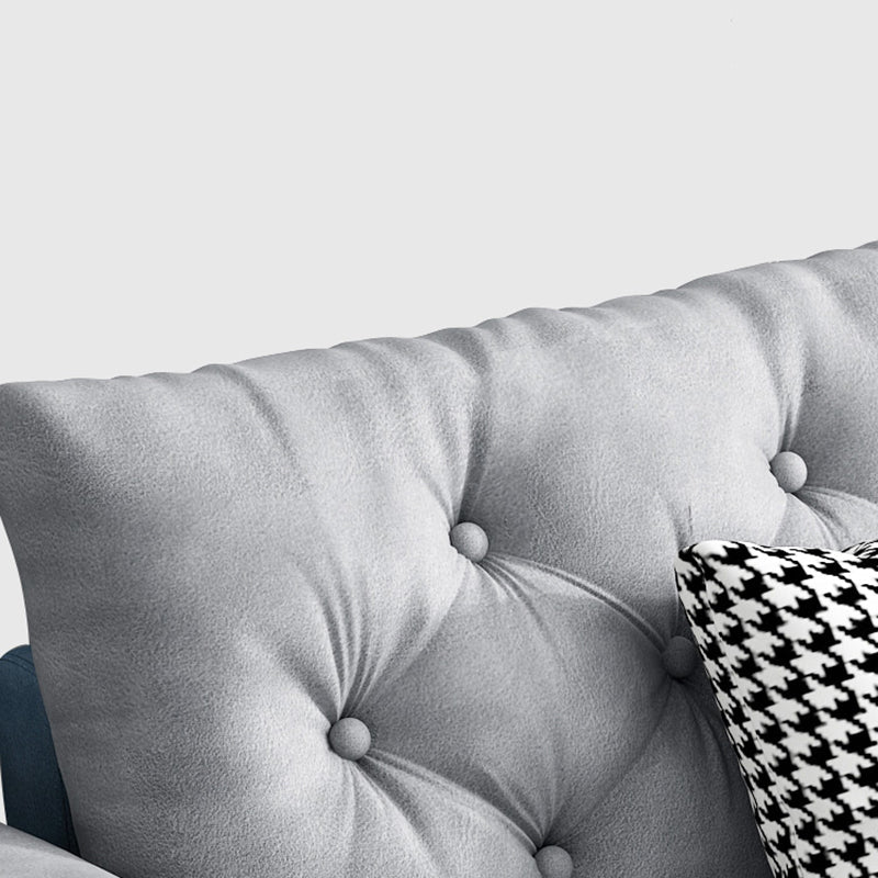 Mid Century Modern Tufted Split-Back Sofa 29.53"H Fabric Flared Arm Sofa Clearhalo 'furn' 'furn_sofas' 'Furniture' 'furniture_sofas' 'kitchen' 'kitchen_sofas' 'Living Room Furniture' 'Sofa' 'sofas' 4607732