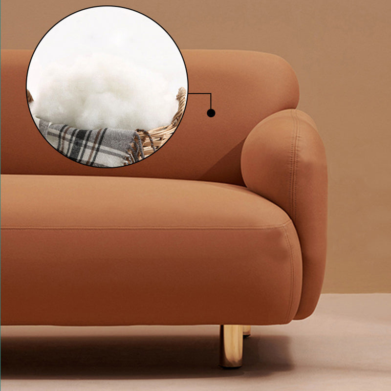 Modernism Metal Legs Rolled Arm Sofa Standard Cushions Sofa for Living Room Clearhalo 'furn' 'furn_sofas' 'Furniture' 'furniture_sofas' 'kitchen' 'kitchen_sofas' 'Living Room Furniture' 'Sofa' 'sofas' 4607745