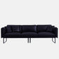 Wooden Genuine Leather Cushions Sofa 31.5"H Contemporary Industrial Square Arm Sofa,Black 106"L x 32"W x 31.5"H Clearhalo 'furn' 'furn_sofas' 'Furniture' 'furniture_sofas' 'kitchen' 'kitchen_sofas' 'Living Room Furniture' 'Sofa' 'sofas' 4607756