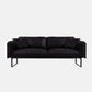 Wooden Genuine Leather Cushions Sofa 31.5"H Contemporary Industrial Square Arm Sofa,Black Clearhalo 'furn' 'furn_sofas' 'Furniture' 'furniture_sofas' 'kitchen' 'kitchen_sofas' 'Living Room Furniture' 'Sofa' 'sofas' 4607758