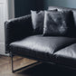 Wooden Genuine Leather Cushions Sofa 31.5"H Contemporary Industrial Square Arm Sofa,Black Clearhalo 'furn' 'furn_sofas' 'Furniture' 'furniture_sofas' 'kitchen' 'kitchen_sofas' 'Living Room Furniture' 'Sofa' 'sofas' 4607760