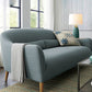 31.5"H Square Arm Linen Solid Color Scandinavian Curved Sofa 76"L x 33"W x 31"H Lake Blue Clearhalo 'furn' 'furn_sofas' 'Furniture' 'furniture_sofas' 'kitchen' 'kitchen_sofas' 'Living Room Furniture' 'Sofa' 'sofas' 4607799