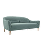 31.5"H Square Arm Linen Solid Color Scandinavian Curved Sofa Clearhalo 'furn' 'furn_sofas' 'Furniture' 'furniture_sofas' 'kitchen' 'kitchen_sofas' 'Living Room Furniture' 'Sofa' 'sofas' 4607803