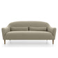 31.5"H Square Arm Linen Solid Color Scandinavian Curved Sofa 64"L x 33"W x 31"H Beige Clearhalo 'furn' 'furn_sofas' 'Furniture' 'furniture_sofas' 'kitchen' 'kitchen_sofas' 'Living Room Furniture' 'Sofa' 'sofas' 4607805