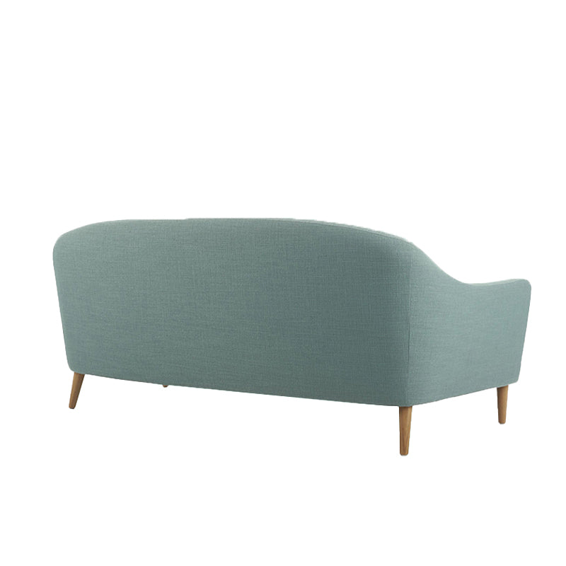 31.5"H Square Arm Linen Solid Color Scandinavian Curved Sofa Clearhalo 'furn' 'furn_sofas' 'Furniture' 'furniture_sofas' 'kitchen' 'kitchen_sofas' 'Living Room Furniture' 'Sofa' 'sofas' 4607806