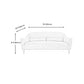 31.5"H Square Arm Linen Solid Color Scandinavian Curved Sofa Clearhalo 'furn' 'furn_sofas' 'Furniture' 'furniture_sofas' 'kitchen' 'kitchen_sofas' 'Living Room Furniture' 'Sofa' 'sofas' 4607813