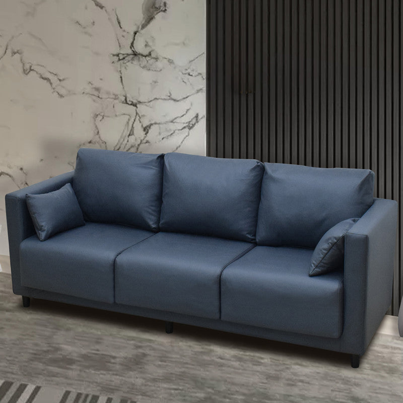 Linen Square Arm Modern Sofa with Slipcovered for Living Room and Apartment Dark Gray Faux Leather Clearhalo 'furn' 'furn_sofas' 'Furniture' 'furniture_sofas' 'kitchen' 'kitchen_sofas' 'Living Room Furniture' 'Sofa' 'sofas' 4607815