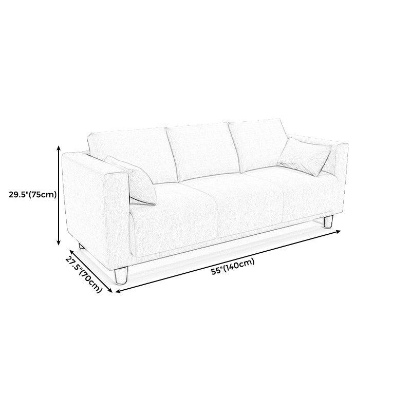 Linen Square Arm Modern Sofa with Slipcovered for Living Room and Apartment Clearhalo 'furn' 'furn_sofas' 'Furniture' 'furniture_sofas' 'kitchen' 'kitchen_sofas' 'Living Room Furniture' 'Sofa' 'sofas' 4607836