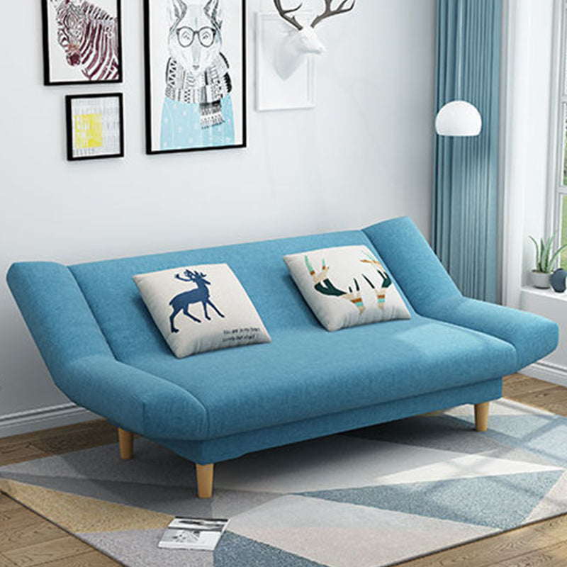 Convertible Cotton Blend Settee Loveseat 2-seater Armless Settee Clearhalo 'furn' 'furn_sofas' 'Furniture' 'furniture_sofas' 'kitchen' 'kitchen_sofas' 'Living Room Furniture' 'Sofa' 'sofas' 4607862