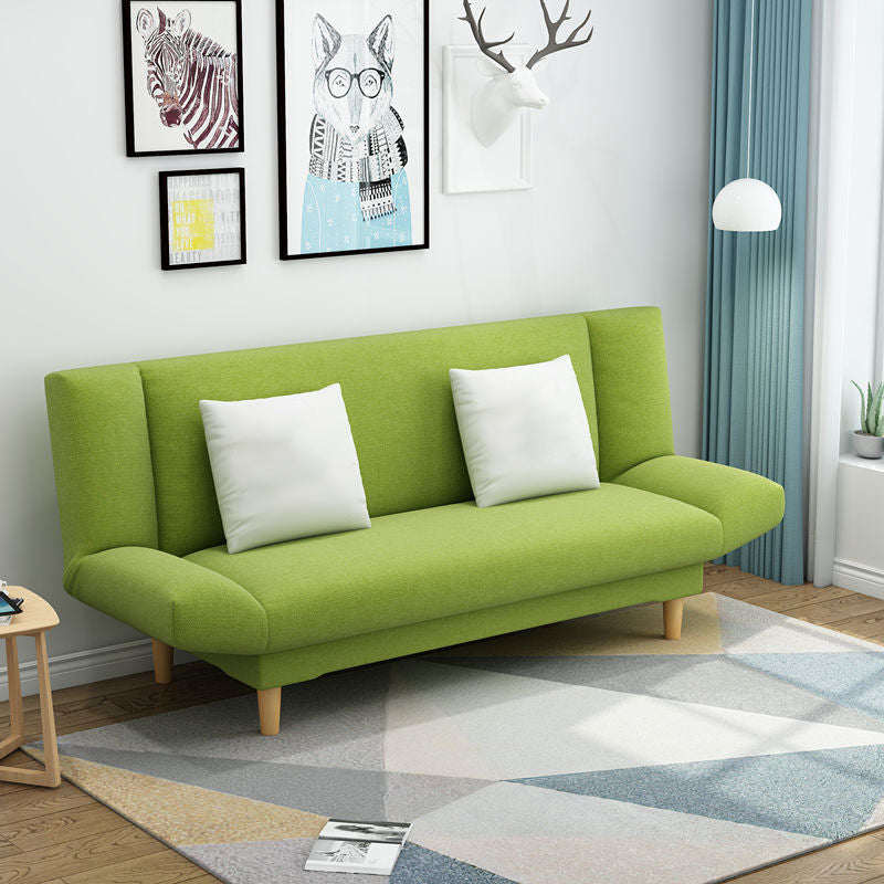 Convertible Cotton Blend Settee Loveseat 2-seater Armless Settee Fruit Green Clearhalo 'furn' 'furn_sofas' 'Furniture' 'furniture_sofas' 'kitchen' 'kitchen_sofas' 'Living Room Furniture' 'Sofa' 'sofas' 4607865