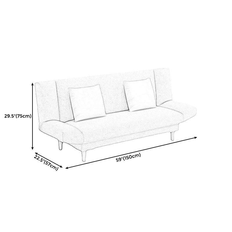 Convertible Cotton Blend Settee Loveseat 2-seater Armless Settee Clearhalo 'furn' 'furn_sofas' 'Furniture' 'furniture_sofas' 'kitchen' 'kitchen_sofas' 'Living Room Furniture' 'Sofa' 'sofas' 4607870