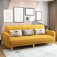 80"High Modern Nordic Square Arm Convertible Sofa with pillows Lemon Yellow Clearhalo 'furn' 'furn_sofas' 'Furniture' 'furniture_sofas' 'kitchen' 'kitchen_sofas' 'Living Room Furniture' 'Sofa' 'sofas' 4607873