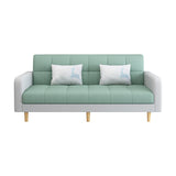80"High Modern Nordic Square Arm Convertible Sofa with pillows Clearhalo 'furn' 'furn_sofas' 'Furniture' 'furniture_sofas' 'kitchen' 'kitchen_sofas' 'Living Room Furniture' 'Sofa' 'sofas' 4607881
