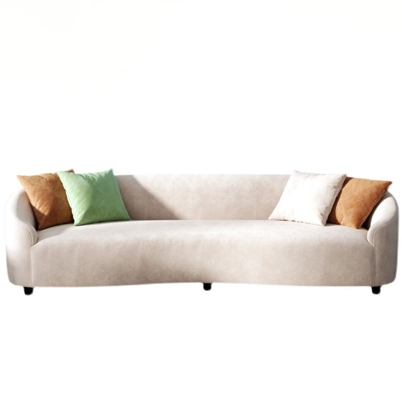 Modern Velvet Curved Loveseat with Tight Back for Bonus Room Clearhalo 'furn' 'furn_sofas' 'Furniture' 'furniture_sofas' 'kitchen' 'kitchen_sofas' 'Living Room Furniture' 'Sofa' 'sofas' 4607893